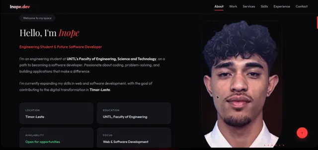 Personal Portfolio Website UI